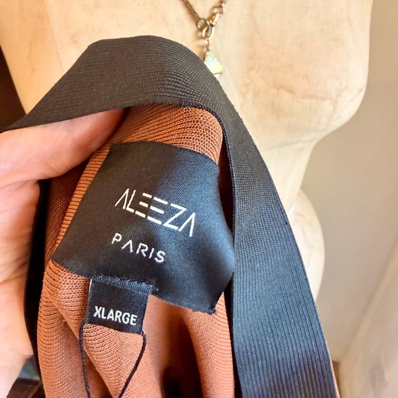 Aleeza Paris Pleated NWT Knit Cocoa Skirt - Picture 3 of 4